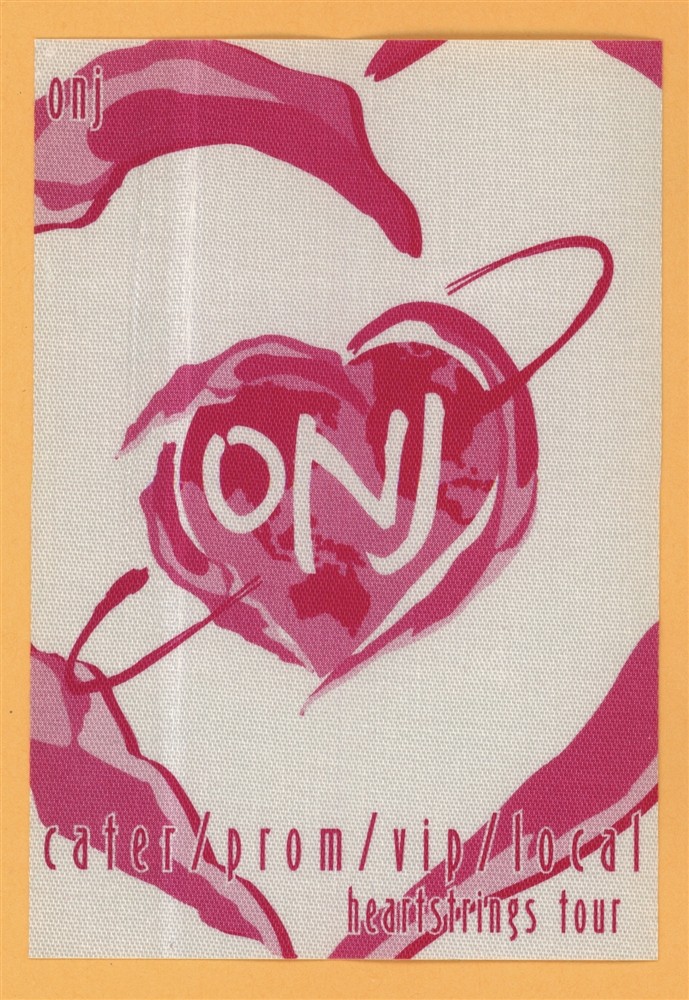 Olivia Newton John 2002 Heartstrings Concert Tour VIP Backstage Pass