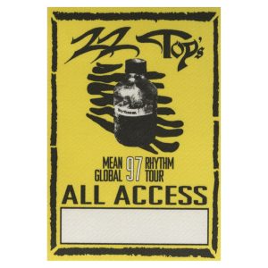 ZZ Top 1997 Continental Safari Concert Tour All Access Backstage Pass