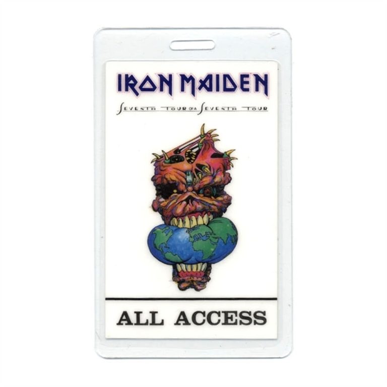 Iron Maiden 1988 Seventh Son of a Seventh Son Concert Laminated Backstage Pass