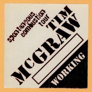 Tim McGraw 1997 w/ Faith Hill Concert Tour Working Backstage Pass