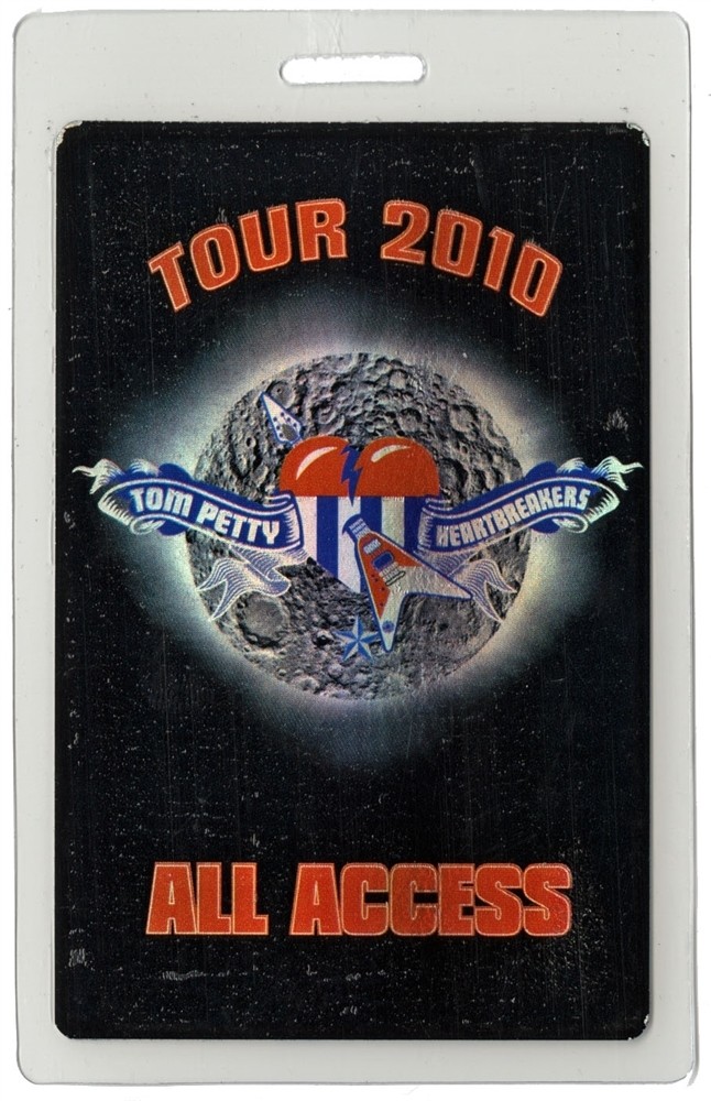 Tom Petty 2010 Concert Tour All Access Foil Laminated Backstage Pass