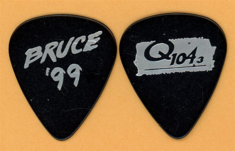 Bruce Springsteen & the E Street Band Vintage Guitar Pick - 1999 Q104 Tour Promo