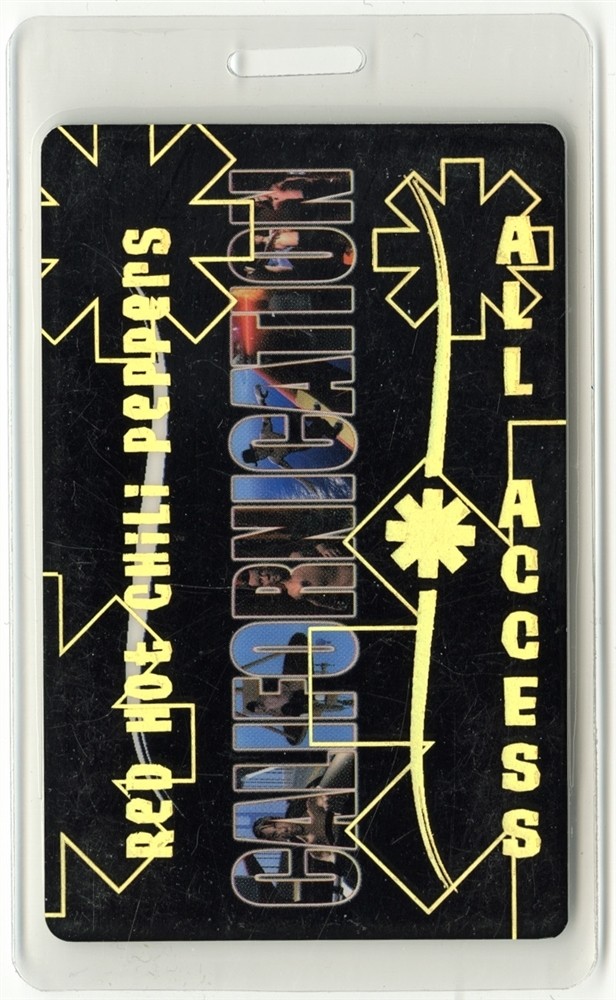 Red Hot Chili Peppers 1999 Californication All Access Laminated Backstage Pass