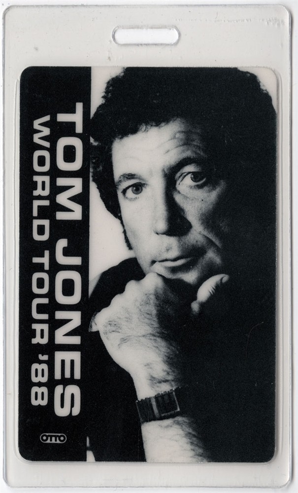 Tom Jones 1988 At This Moment Concert Tour Vintage Laminated Backstage Pass