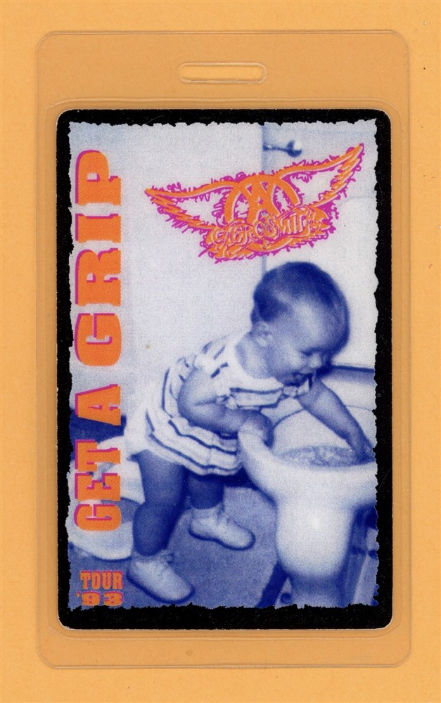 Aerosmith 1993 Get A Grip Concert Tour Laminated Backstage Pass
