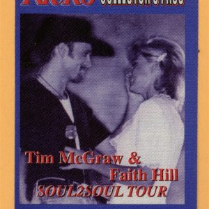 Tim McGraw 2000 w/ Faith Hill Soul 2 Soul Concert Tour Radio Backstage Pass