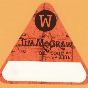 Tim McGraw 2001 Set This Circus Down Concert Tour Working Backstage Pass