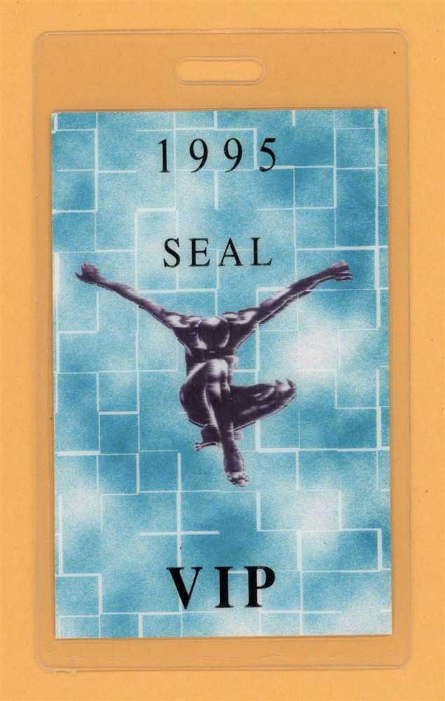 Seal 1995 Concert Tour VIP Laminated Backstage Pass