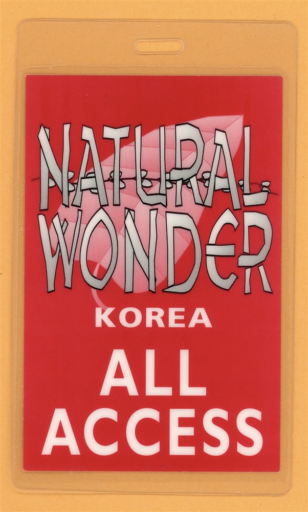 Stevie Wonder 1995 Natural Wonder Tour AA Laminated Backstage Pass