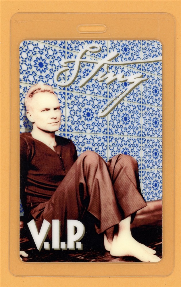 Sting 2004 Sacred Love Tour VIP Laminated Backstage Pass