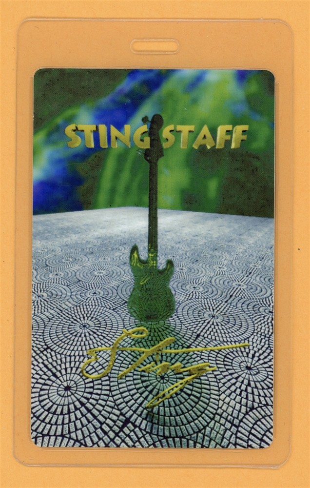 Sting 2004 Sacred Love Tour Staff Laminated Backstage Pass
