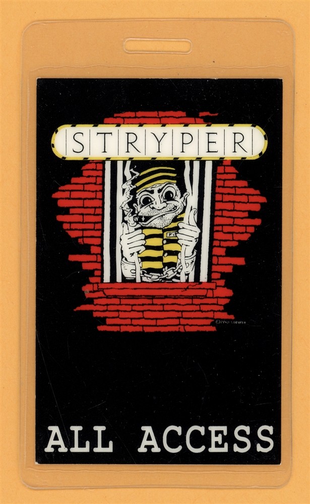 Stryper Concert Tour All Access Laminated Backstage Pass