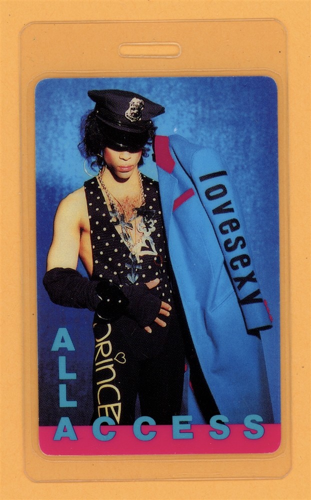 Prince 1988 Love Sexy Tour All Access Laminated Backstage Pass