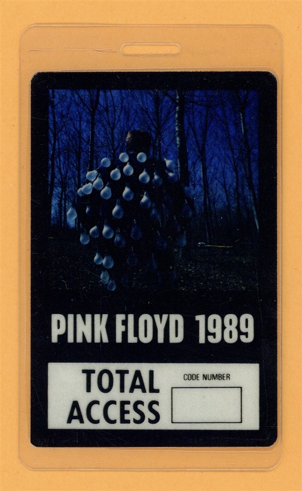 Pink Floyd 1989 Another Lapse Tour Access Laminated Backstage Pass
