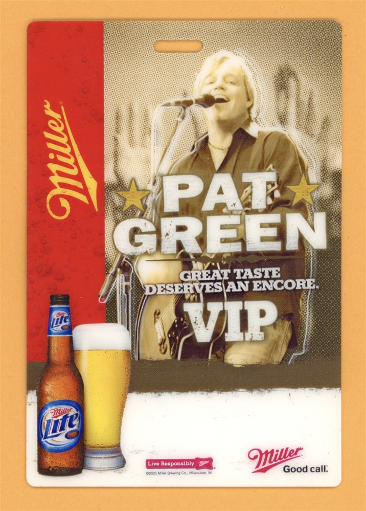 Pat Green 2004 Lucky Ones Tour VIP Laminated Backstage Pass