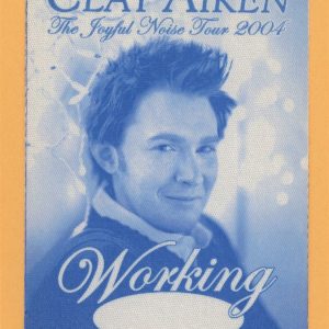 Clay Aiken 2004 Joyful Noise Concert Tour WORKING Backstage Pass
