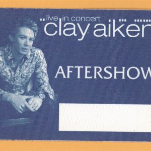Clay Aiken 2005 Concert Tour AFTERSHOW Backstage Pass