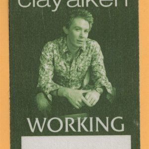 Clay Aiken 2005 Concert Tour WORKING Backstage Pass