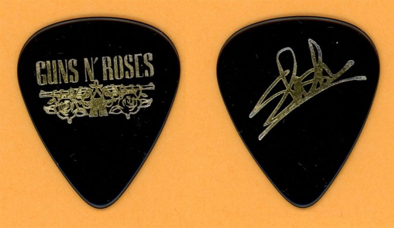 Guns N Roses Slash Gold/BLK Vintage Guitar Pick - 1991 Use Your Illusions Tour