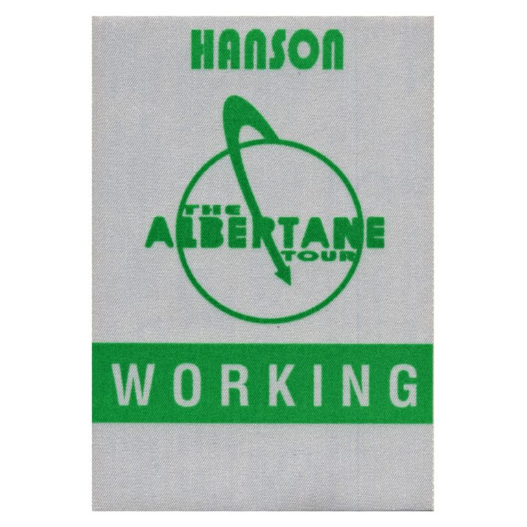 Hanson 1998 Albertane Concert Tour Working Backstage Pass