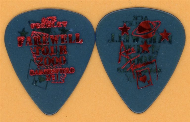 KISS 2000 Farewell Tour Ace Frehley Vintage Guitar Pick - Bakersfield, CA