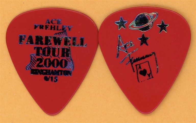 KISS 2000 Farewell Tour Ace Frehley Vintage Guitar Pick - Binghamton, NY