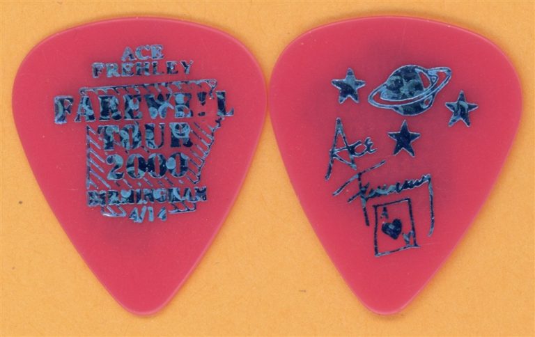 KISS 2000 Farewell Tour Ace Frehley Vintage Guitar Pick - Birmingham, AL