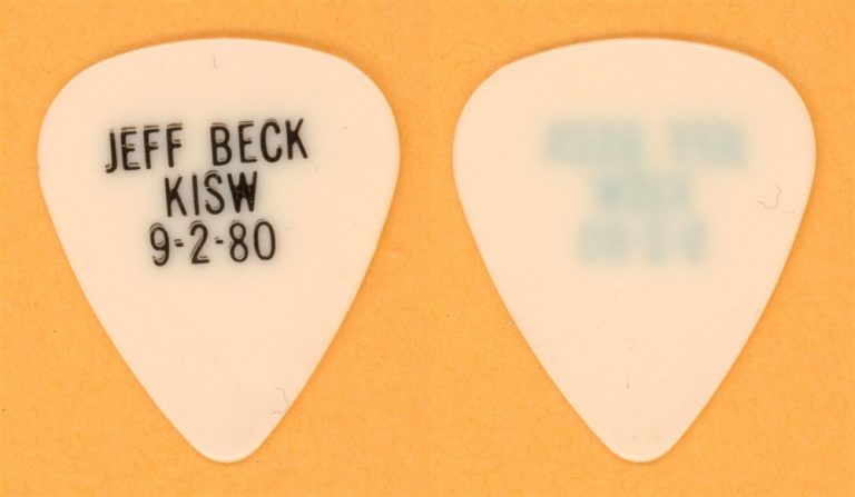 Jeff Beck KISW 1st Custom Vintage Guitar Pick - 1980 Tour
