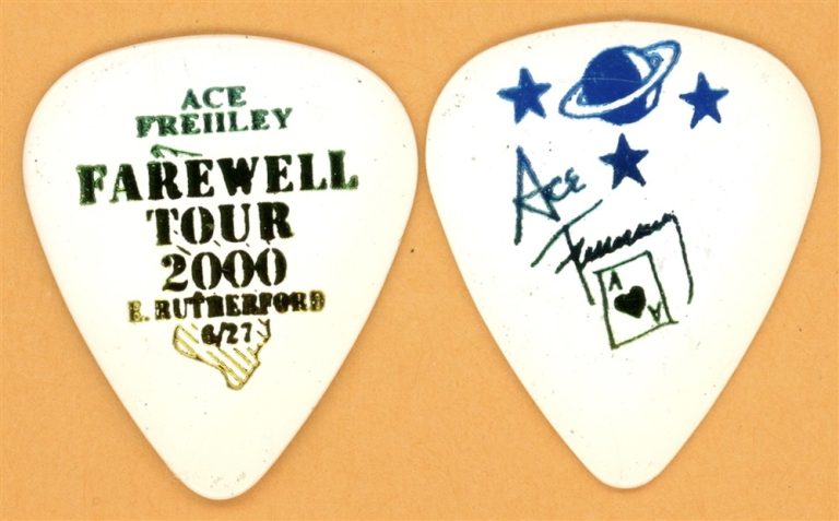 KISS 2000 Farewell Tour Ace Frehley Vintage Guitar Pick - E. Rutherford, NJ