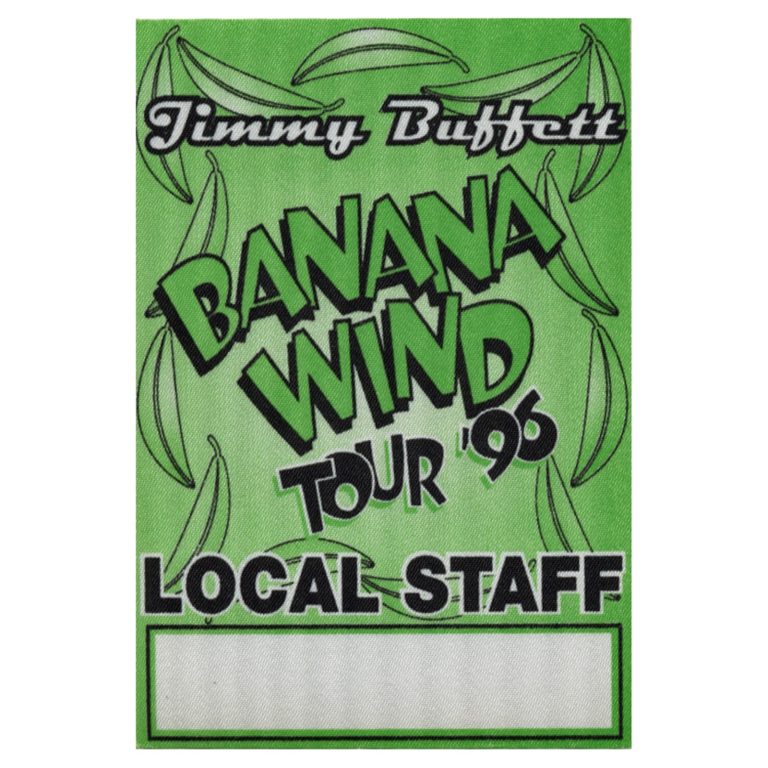 Jimmy Buffett 1996 Banana Wind Concert Tour Local Staff Backstage Pass