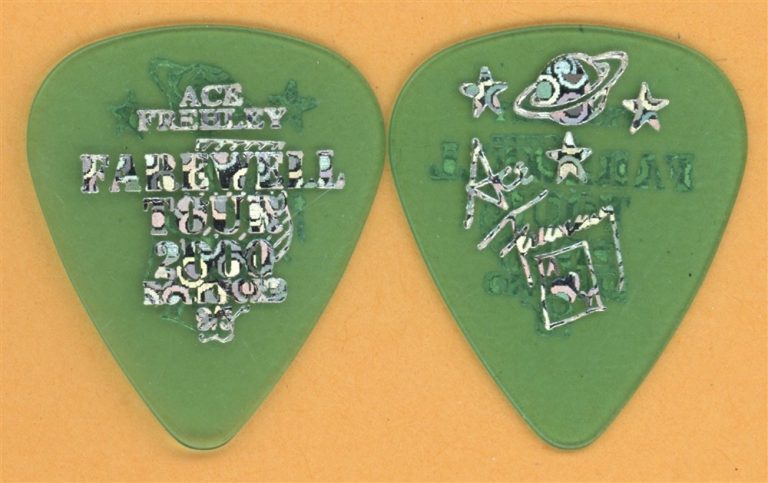 KISS 2000 Farewell Tour Ace Frehley Vintage Guitar Pick - Rockford, IL
