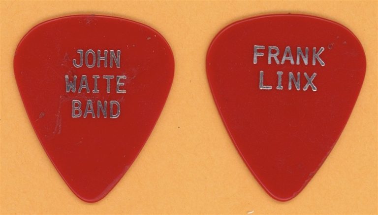 John Waite Band Frank Linx Vintage Guitar Pick - 1987 Rovers Return Tour