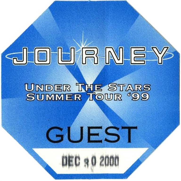 Journey 1999 Under The Stars Concert Tour Guest Backstage Pass
