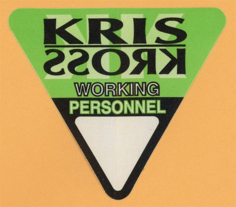 Kris Kross 1992 Totally Krossed Out Concert Tour WORKING Backstage Pass