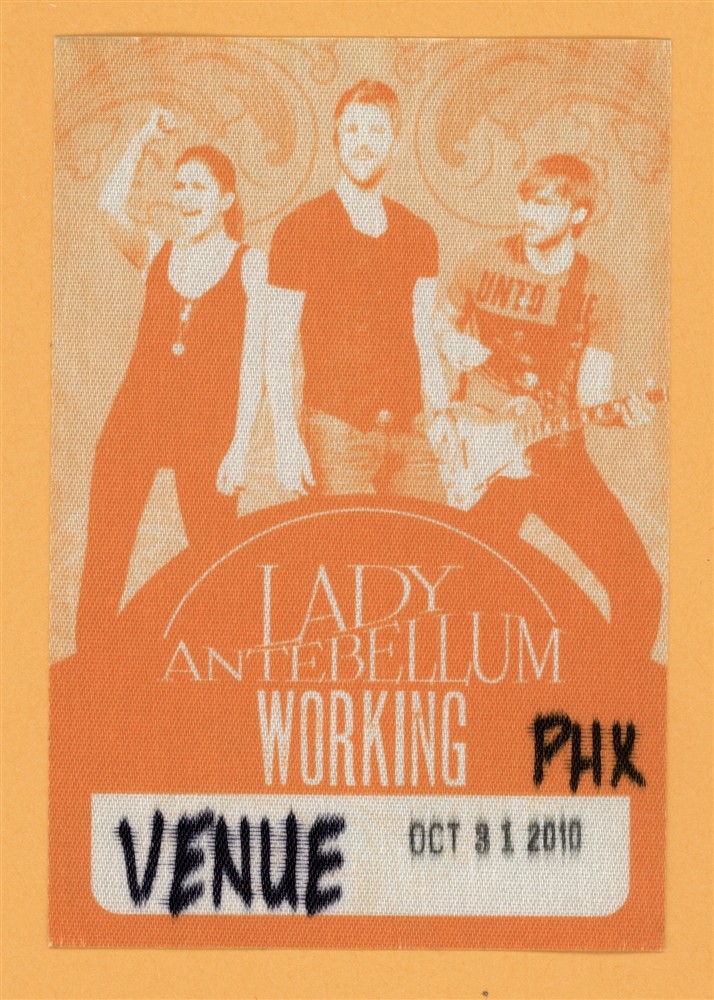 Lady Antebellum 2010 Need You Now Concert Tour WORKING Backstage Pass