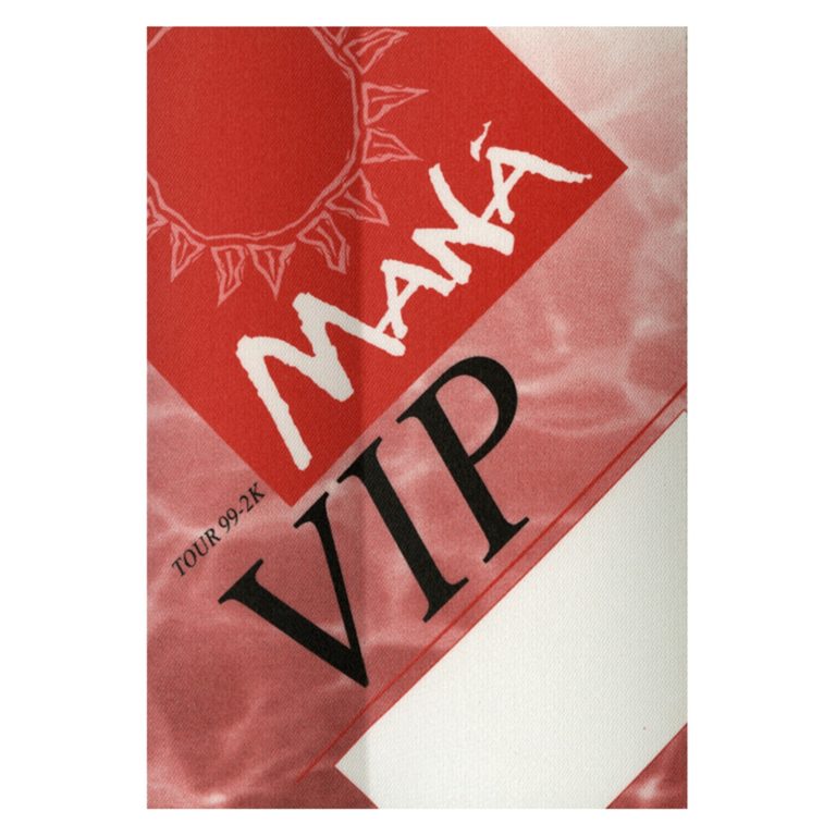 Mana 1999 Unplugged Concert Tour VIP Backstage Pass