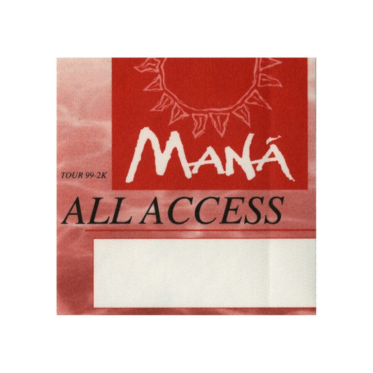 Mana 1999 Unplugged Concert Tour All Access Backstage Pass