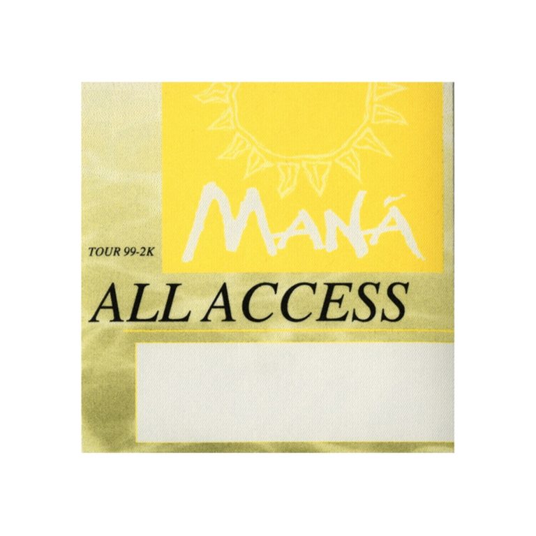 Mana 1999 Unplugged Concert Tour All Access Backstage Pass