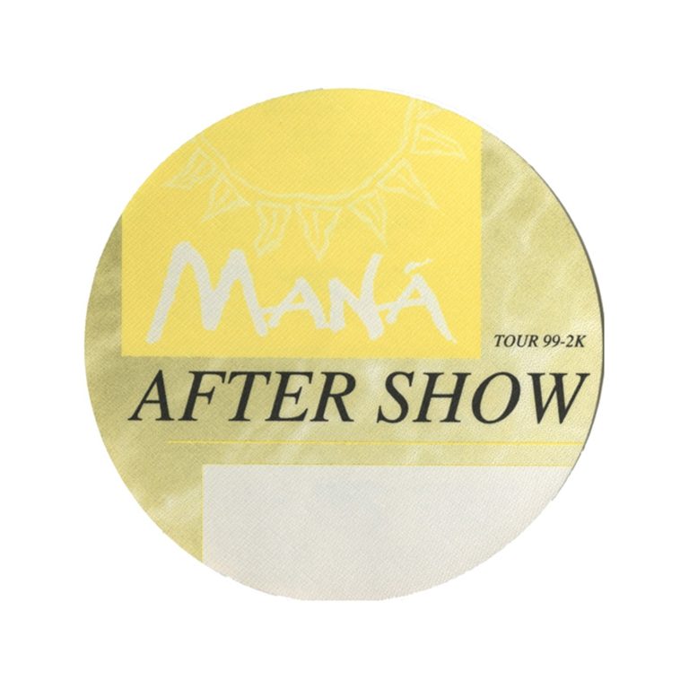 Mana 1999 Unplugged Concert Tour Aftershow Backstage Pass
