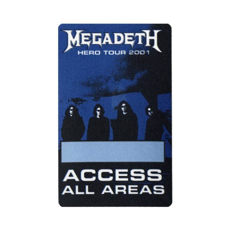 Megadeth 2001 The World Needs a Hero Concert Tour All Access Backstage Pass