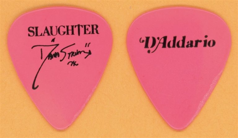 Slaughter Dana Strum Vintage Guitar Pick - 1995 Fear No Evil Tour