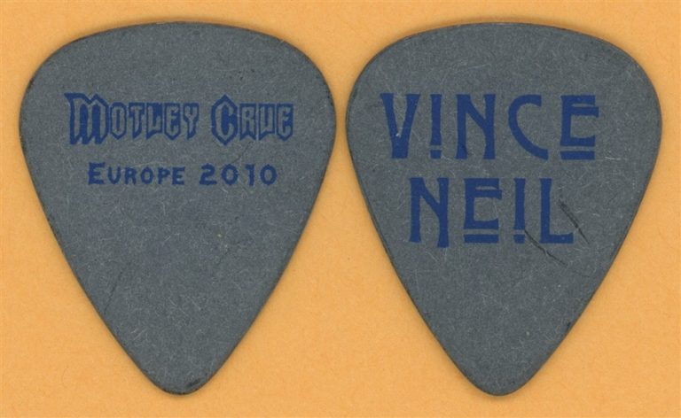 Motley Crue Vince Neil Vintage Guitar Pick - 2010 Europe Tour
