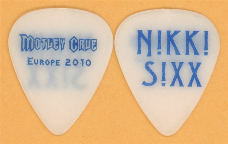 Motley Crue Nikki Sixx Vintage Guitar Pick - 2010 Europe Tour