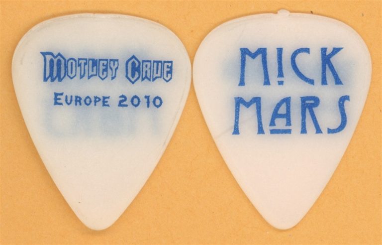 Motley Crue Mick Mars Vintage Guitar Pick - 2010 Europe Tour