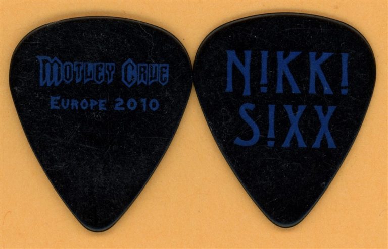 Motley Crue Nikki Sixx Vintage Guitar Pick - 2010 Europe Tour