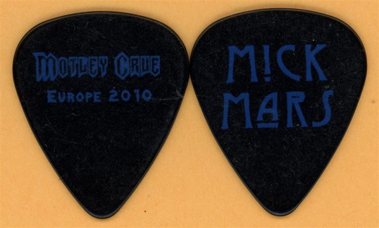 Motley Crue Mick Mars Vintage Guitar Pick - 2010 Europe Tour