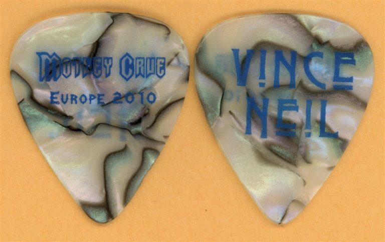 Motley Crue Vince Neil Vintage Guitar Pick - 2010 Europe Tour