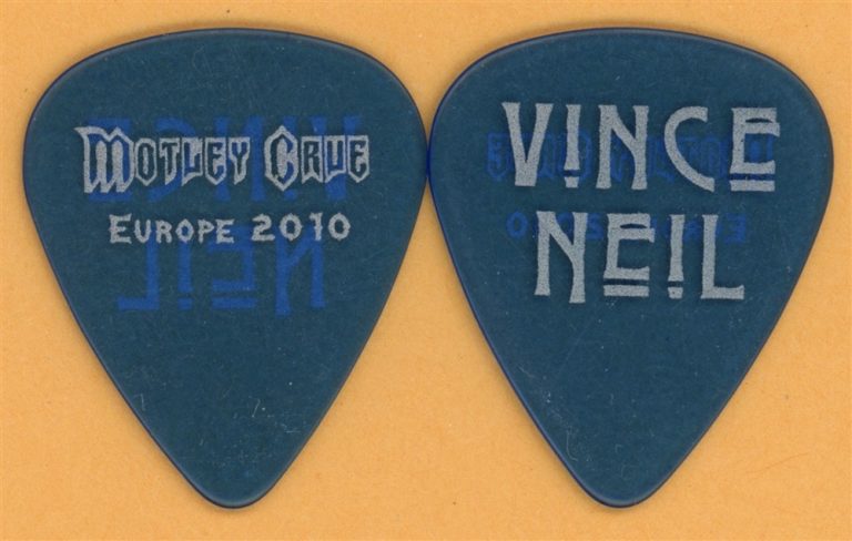 Motley Crue Vince Neil Vintage Guitar Pick - 2010 Europe Tour