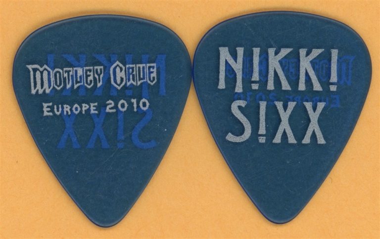 Motley Crue Nikki Sixx Vintage Guitar Pick - 2010 Europe Tour