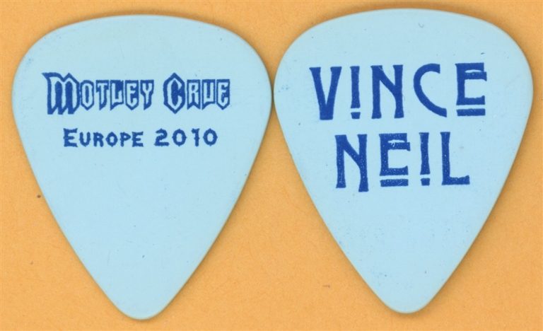 Motley Crue Vince Neil Vintage Guitar Pick - 2010 Europe Tour